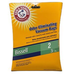 Arm and Hammer Bissel 2 Vacuum Bags 3 Pack Odor Eliminating Unopened